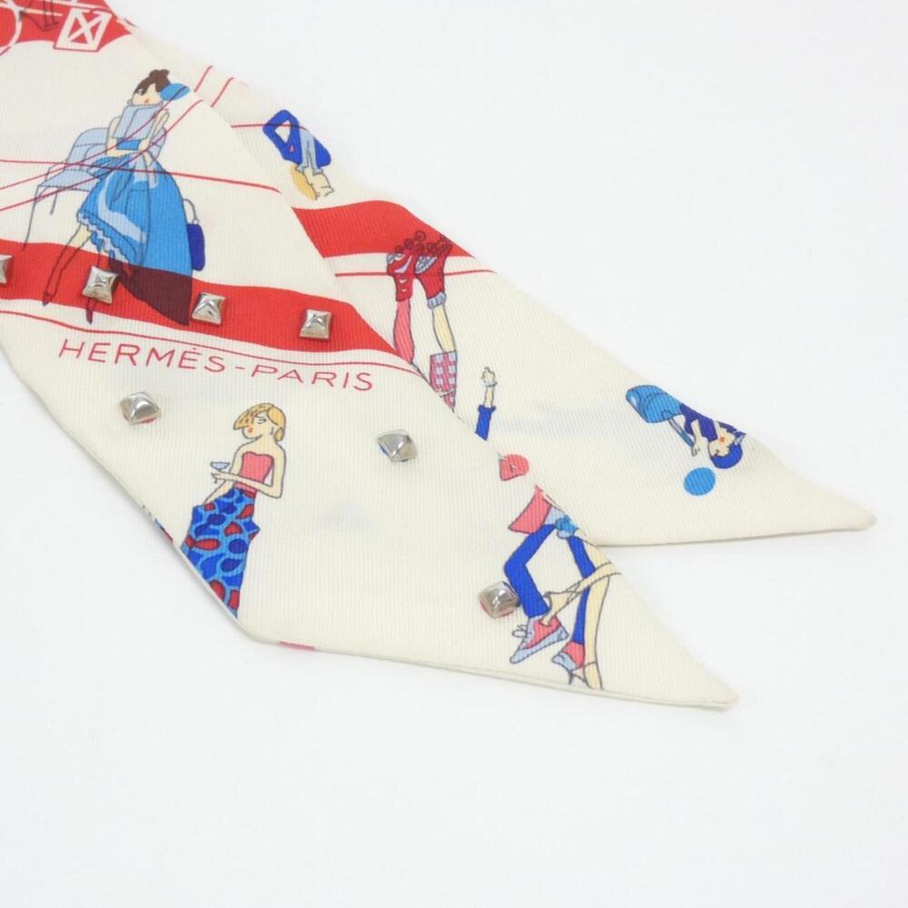 HERMES Red Scarf - Picture 2 of 4